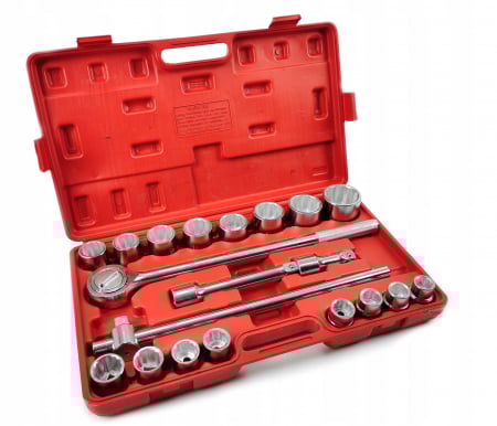 De impact / de forta - Trusa set chei tubulare 21 piese 3-4 19-50mm marimi mari 12colturi bihexagonale (M58253)