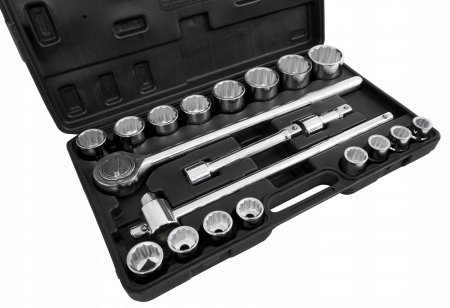 Trusa set chei tubulare 21 piese 3-4 19-50mm marimi mari 12colturi bihexagonale (V39076) [5]
