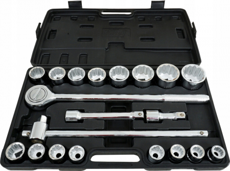 Trusa set chei tubulare 21 piese 3-4 19-50mm marimi mari 12colturi bihexagonale (V39076) [4]