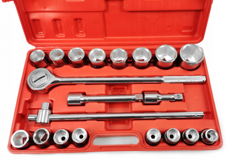 Trusa set chei tubulare 21 piese 3-4 19-50mm marimi mari 6colturi hexagonale (M58252) [1]