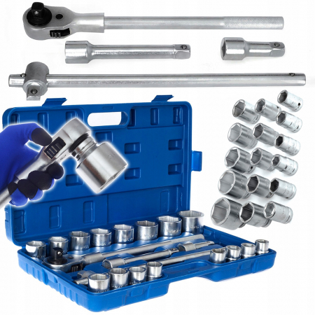 De impact / de forta - Trusa set chei tubulare 21 piese 3-4 19-50mm marimi mari 6colturi hexagonale (TA205)