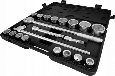 Trusa set chei tubulare 21 piese 3-4 19-50mm marimi mari 6colturi hexagonale (V39075) [4]