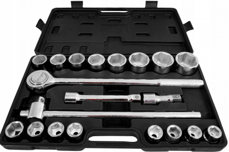 Trusa set chei tubulare 21 piese 3-4 19-50mm marimi mari 6colturi hexagonale (V39075) [3]