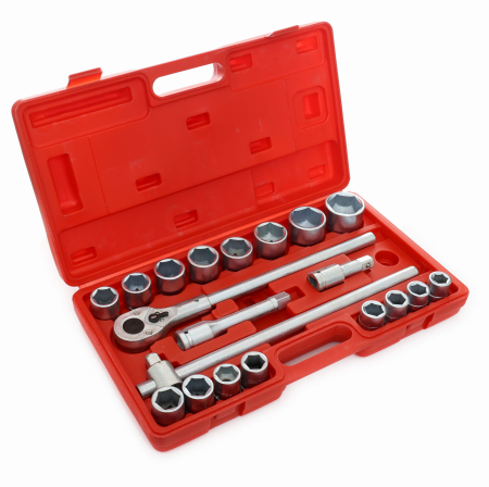 Trusa set chei tubulare hexagon simplu cu antrenor 21 piese 34, 19-50mm (KD304) [4]