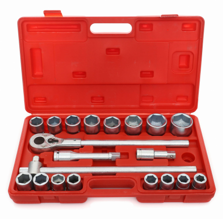 Trusa set chei tubulare hexagon simplu cu antrenor 21 piese 34, 19-50mm (KD304) [0]