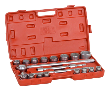 Scule de mana - Trusa set chei tubulare hexagon simplu cu antrenor 21 piese 34, 19-50mm (KD305)