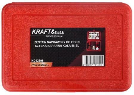 Trusa set kit reparatie pana anvelope cauciuc cu snur 58 piese (KD12506) [2]