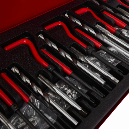 Trusa set reparatie filete stricate deteriorate M5-M12 131 piese cu insertie metalica (KD10590) [3]