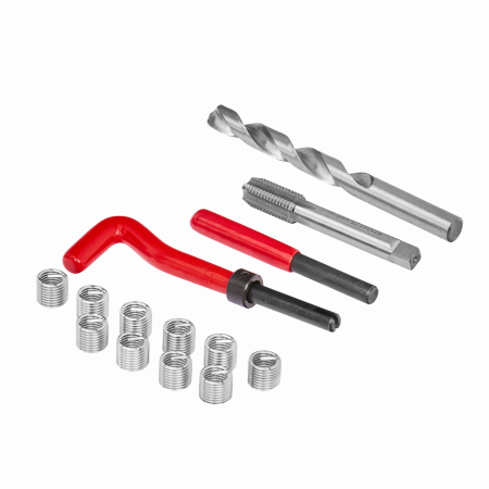 Produse noi (necategorizate) - Trusa set reparatie filete stricate deteriorate M5-M12 131 piese cu insertie metalica (KD10590)