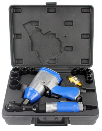 Trusa set scule pneumatice 14 piese aer comprimat pistol clichet + accesorii (M80550) [1]