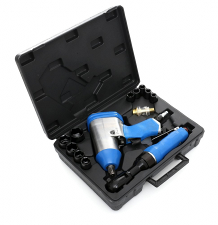 Trusa set scule pneumatice 14 piese aer comprimat pistol clichet + accesorii (TA811) [5]