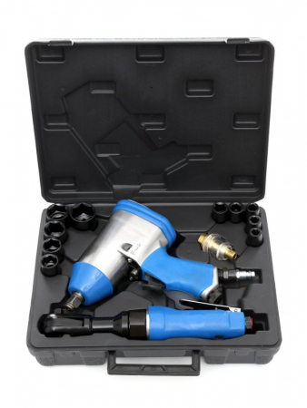 Trusa set scule pneumatice 14 piese aer comprimat pistol clichet + accesorii (TA811) [4]