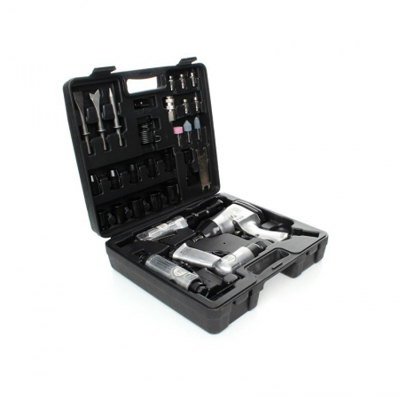 Trusa set scule pneumatice 34 piese aer comprimat, pistol clichet impact polizor drept ciocan (KD1421) [11]