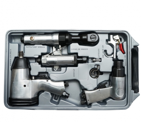 Trusa set scule pneumatice 71 piese aer comprimat, pistol clichet impact polizor drept ciocan DISLN82 (BK78284) [1]