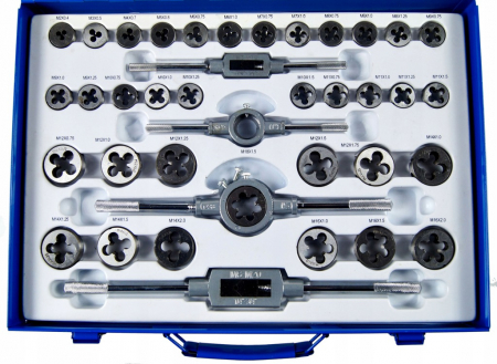 Trusa set tarozi si filiere 110 piese M2 - M14 M16 M18 (37021) [2]