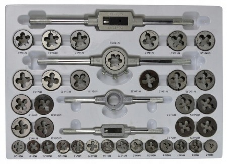 Trusa set tarozi si filiere 110 piese M2 - M14 M16 M18 (S10290) [5]