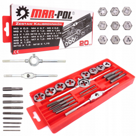 Tarozi si filiere - Trusa set tarozi si filiere 20 piese (M55860)