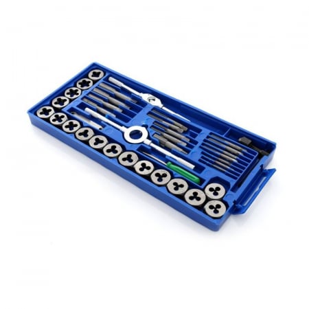 Filetare Reparatie filete / anvelope - Trusa set tarozi si filiere 40 piese (KD10289)