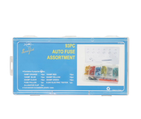 Trusa sigurante electrice auto plate cu creion tensiune 6-24V si cleste scos sigurante 93 piese DISFH61 (BK92205) [3]