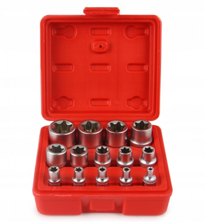 Scule Atelier Auto - Trusa tubulare tip E torx E4-E24 14piese (M66422)