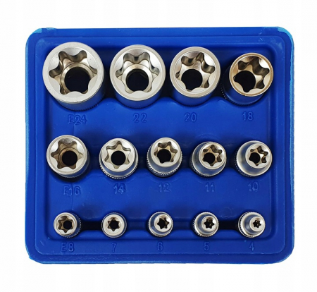 Trusa tubulare tip E torx E4-E24 14piese (S10628) [3]