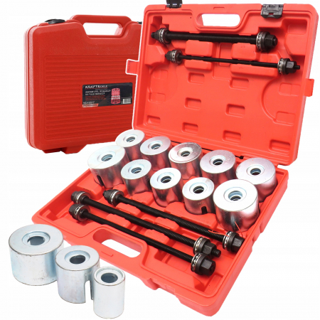 Extras rulmenti/bucse/articulatii/butuci - Trusa universala presa extras montat demontat bucse bucsi rulmenti suspensie 27 piese (KD10517)