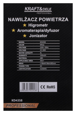 Umidificator de aer 3 in 1, rezervor 4 L, ionizator si difuzor de arome (KD4358) [9]