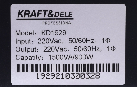 UPS sursa neintreruptibila de urgenta cu 2 baterii 2x7ah 1500VA 900W LCD (KD1929) [6]