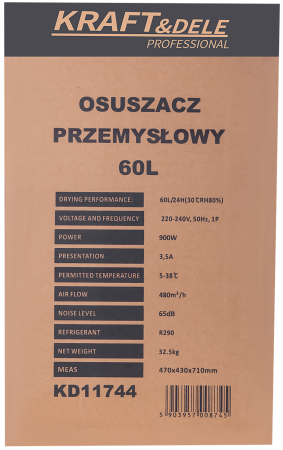 Dezumidificator industrial 60 L 900 W (KD11744) [10]