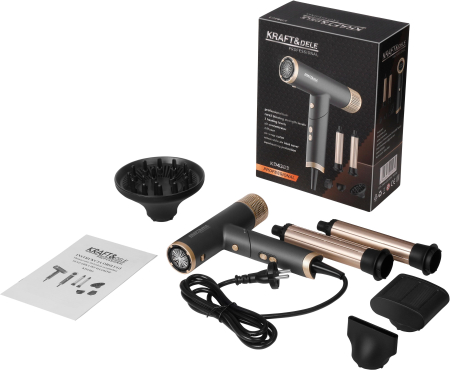 Uscator par 2200W afisaj LED 3 viteze 3 temperaturi difuzor concentrator accesorii ondulare (KD4383) [1]