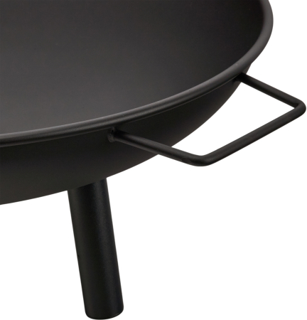 Vatra foc gradina 58cm otel picioare stabile manere transport pentru foc de tabara si gratar (KD4184) [6]