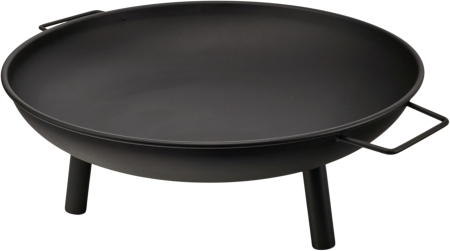 Vatra foc gradina 58cm otel picioare stabile manere transport pentru foc de tabara si gratar (KD4184) [1]