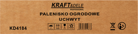 Vatra foc gradina 58cm otel picioare stabile manere transport pentru foc de tabara si gratar (KD4184) [9]