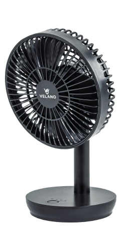 Ventilator de birou cu acumulator Velano 2000mAh 4 viteze USB (VELWEBS0009) [2]