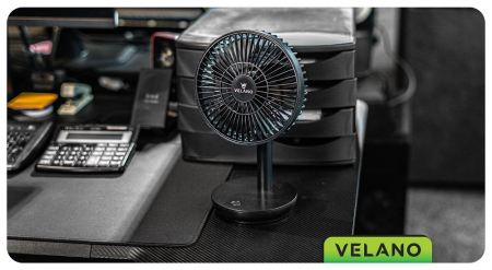 Ventilator de birou cu acumulator Velano 2000mAh 4 viteze USB (VELWEBS0009) [16]