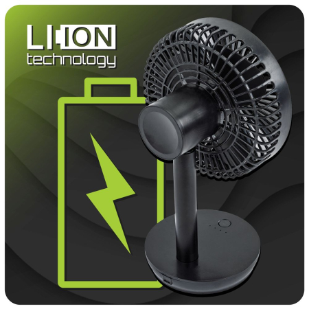 Ventilator de birou cu acumulator Velano 2000mAh 4 viteze USB (VELWEBS0009) [10]