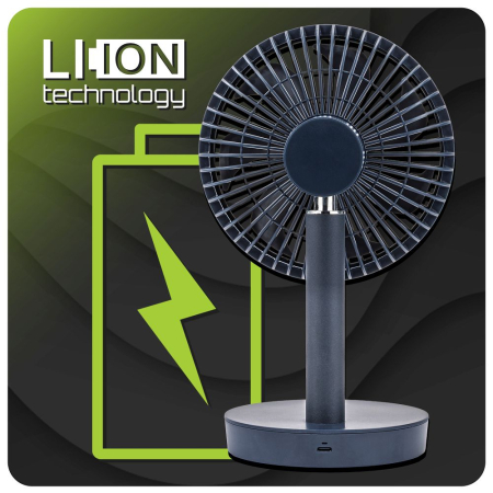Ventilator portabil cu acumulator 4000mAh autonomie 20h USB-C (VELWEBS0018) [14]