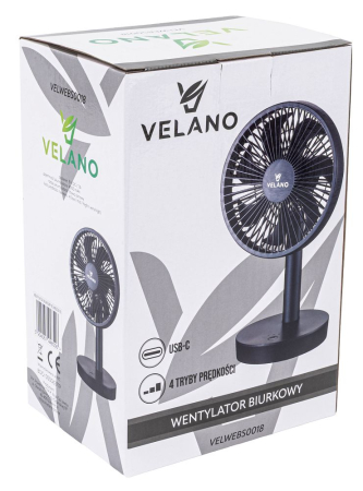 Ventilator portabil cu acumulator 4000mAh autonomie 20h USB-C (VELWEBS0018) [10]