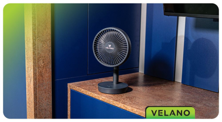 Ventilator portabil cu acumulator 4000mAh autonomie 20h USB-C (VELWEBS0018) [18]
