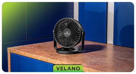 Ventilator portabil cu acumulator USB 1200mAh 4 viteze (VELWEBS0011) [16]