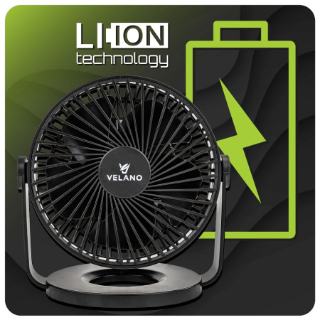 Ventilator portabil cu acumulator USB 1200mAh 4 viteze (VELWEBS0011) [12]