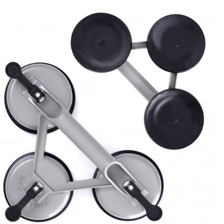 Ventuze - Ventuza tripla aluminiu montat placi sticla parbrize 120mm 150kg (TA4143)