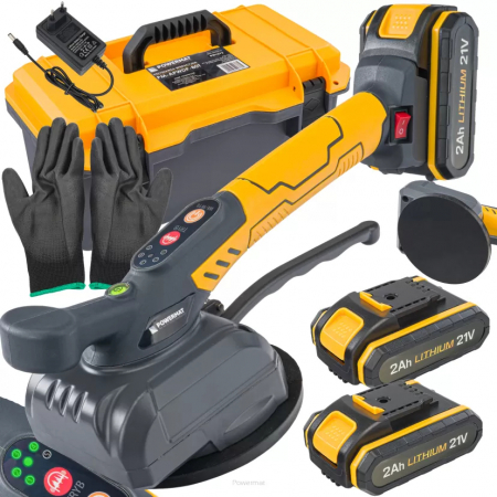 Ventuze - Ventuza vibranta electrica 130mm pe baterie 2x21V 2ah vibrator aliliere nivelare placi (PM-APWDP-80T)