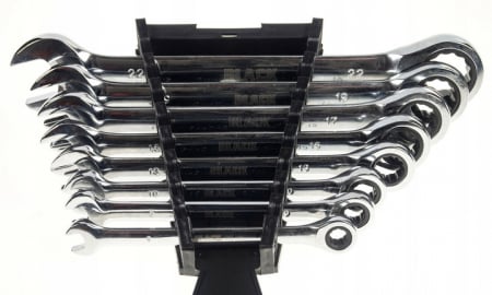 Set 8 chei combinate cu clichet 8-22mm 8bucati piese Chrome-Vanadium Cr-V (16207) [1]