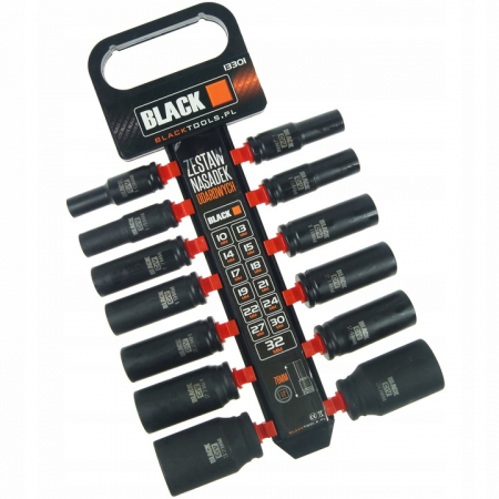 Set trusa chei tubulare impact lungi 1/2 13 piese 10-32mm intarite, pistol impact (13301) [3]