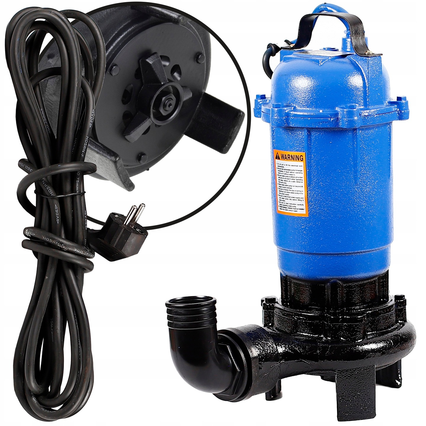 Pompa apa submersibila murdara cu tocator cutit exterior 3265W + furtun 20m (CP-5509+20MG) Pompa apa submersibila murdara cu tocator cutit exterior 3265W + furtun 20m (CP-5509+20MG)