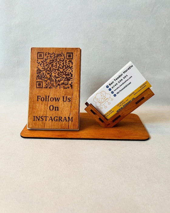 Stand cod QR și suport pentru cărți de vizită [1]