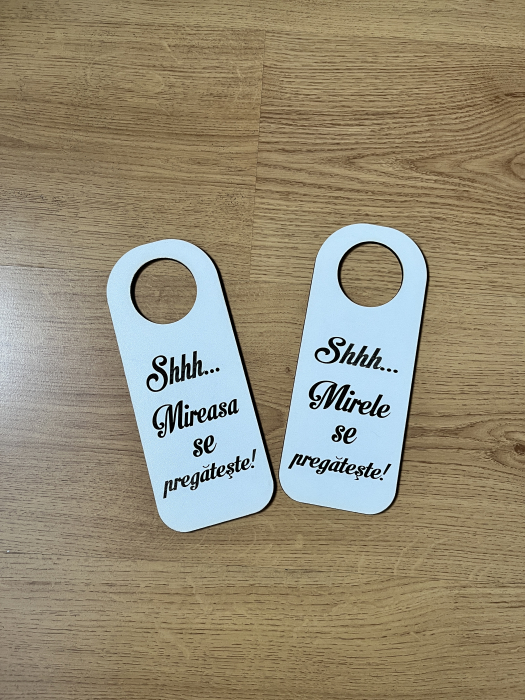 Set 2 agatatoare usa Mire/Mireasa [1]