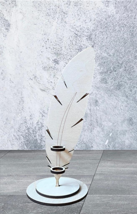 Suport pix pană cu pix din bambus [2]