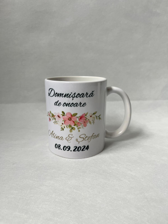 Căni Personalizate - Cană - Domnișoară de onoare